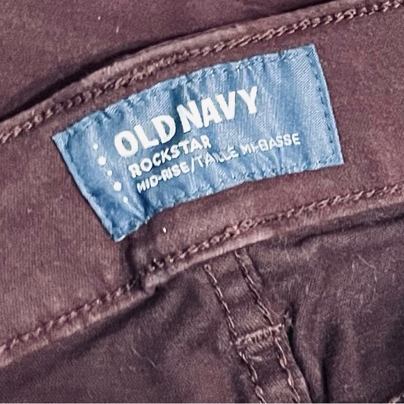 Old Navy ‘RockStar’ Mid-Rise Skinny Purple Pants Size 0 NWOT - Picture 6 of 12
